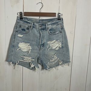 AE 90s Boyfriend Short -  0 - Light Wash / Destroyed Button Fly